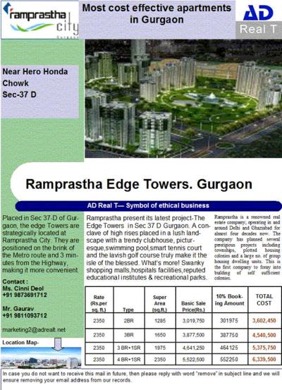 Apartment For sale in Gurgaon, HR, India - Sector 37D