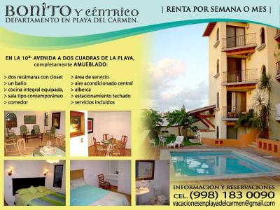 Apartment For rent in Playa del Carmen, Quintana Roo, Mexico - Decima Ave, entre calle 4 y 6 norte